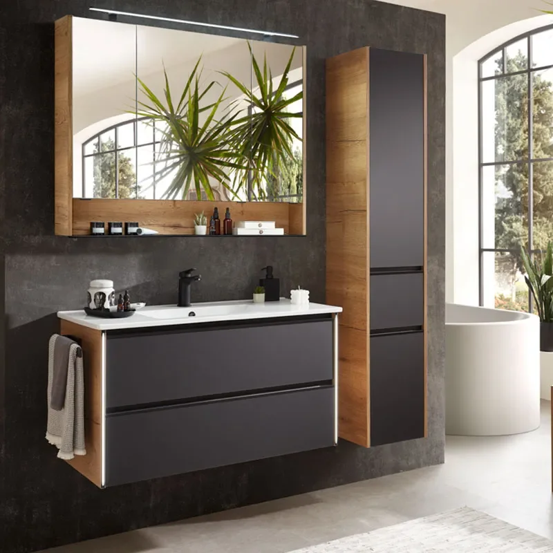 pelipal 6040 wall hung two drawer 1030mm vanity unit with optional mirror cabinet & tallboy