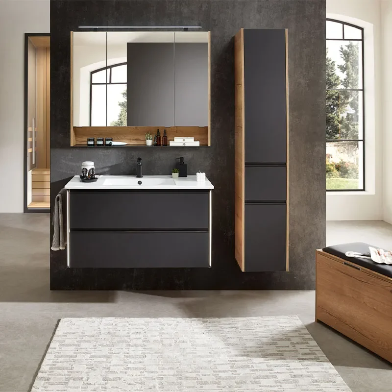 pelipal 6040 wall hung two drawer 1030mm vanity unit with optional mirror cabinet & tallboy