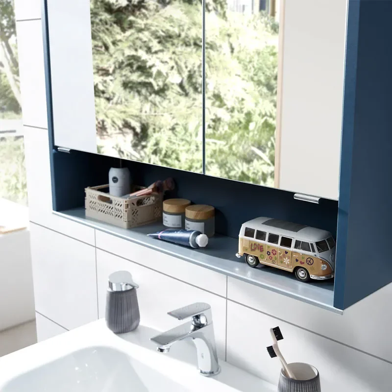 pelipal 6040 wall hung two drawer 700mm cloakroom vanity unit with optional mirror cabinet & tall shelving