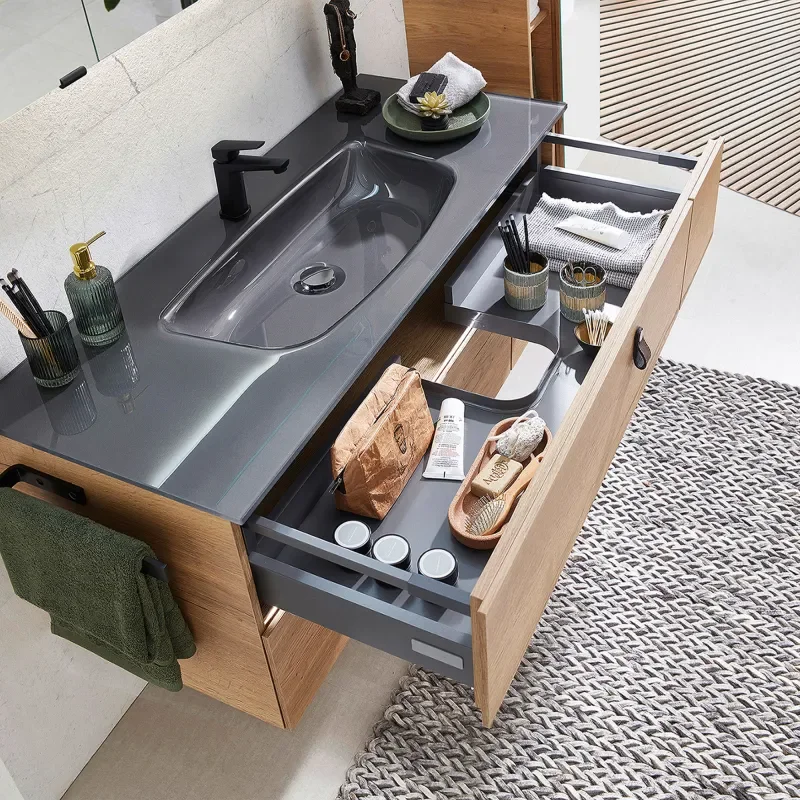 pelipal 7040 1200 wall hung vanity unit drawers asymetrical design