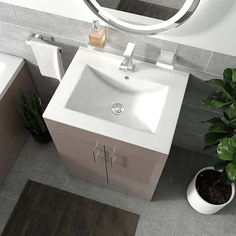 pemberton gold 600mm floorstanding vanity basin unit doors