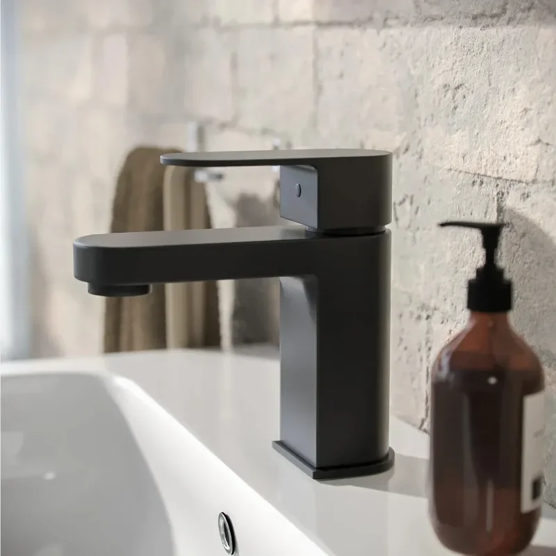 Lifestyle Image of Virgo Black Mono Basin Tap