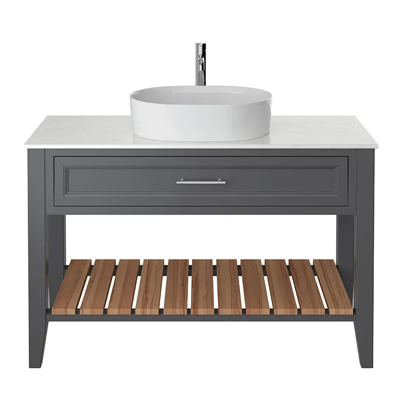 heritage broughton 1200mm graphite single washstand vanity unit with choice of white or black worktop