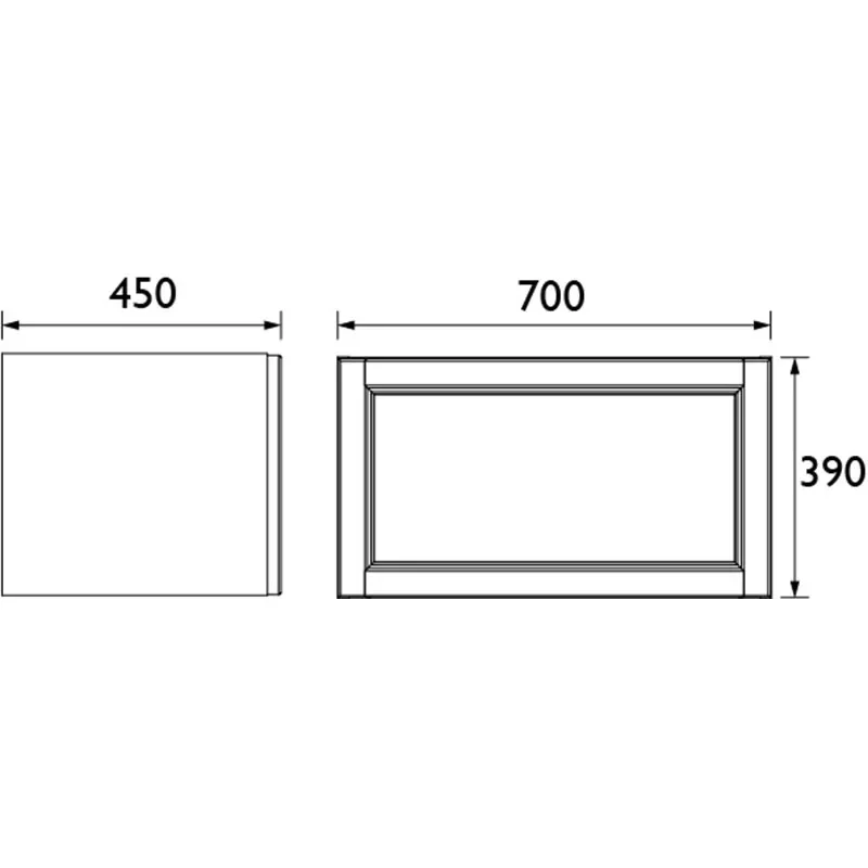 heritage caversham 700mm maritime blue one drawer vanity unit with bowl basin and choice of white, black or oak worktop