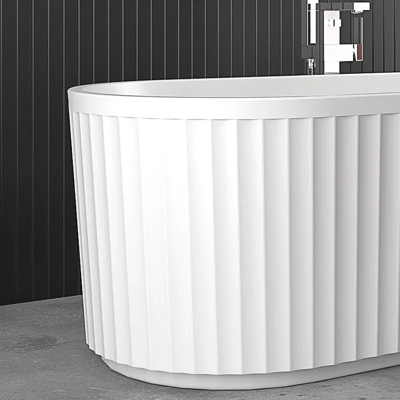 jasmine 1700 fluted white freestanding bath