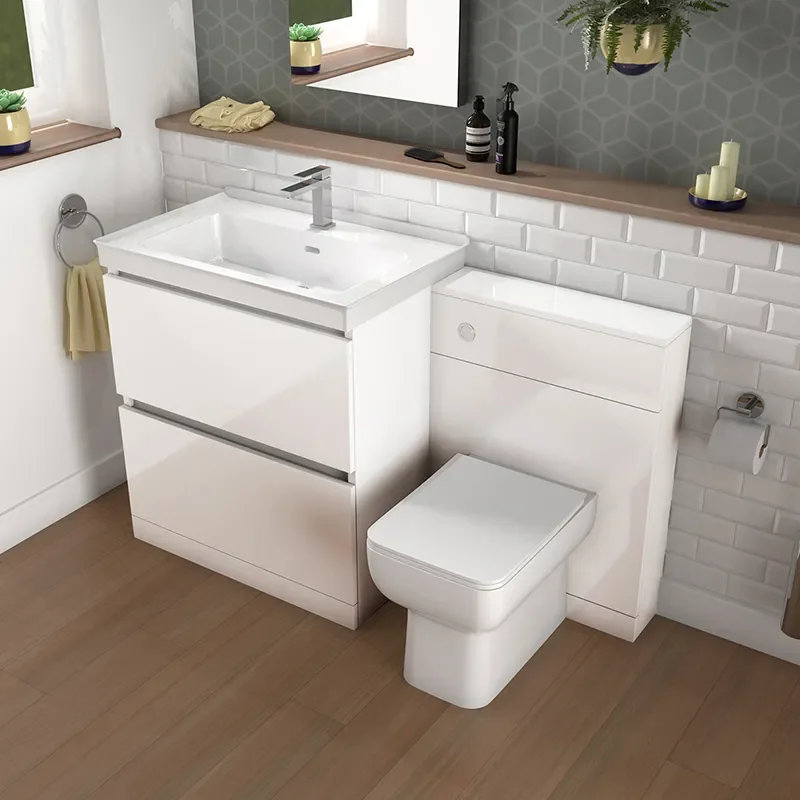 Ashford 800 White Basin Unit BTW Toilet