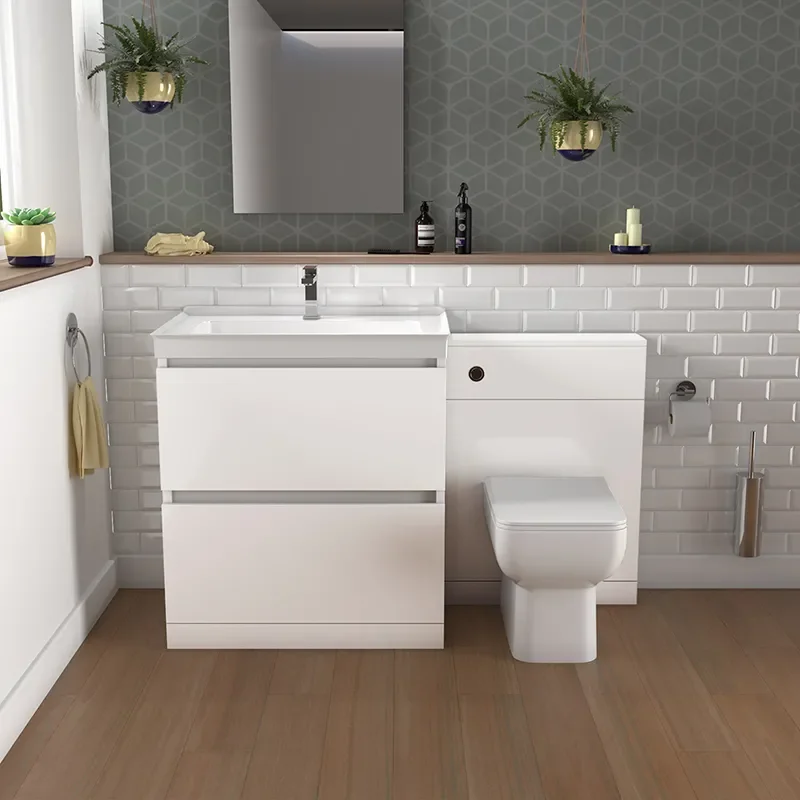Ashford 800 White Basin Unit BTW Toilet