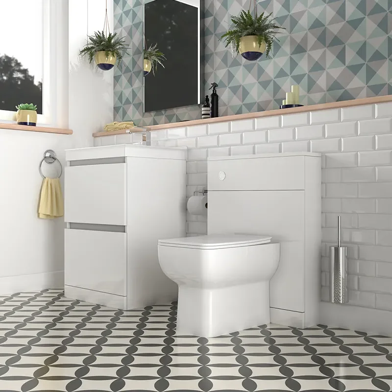 Ashford 600 White Basin Unit BTW Toilet