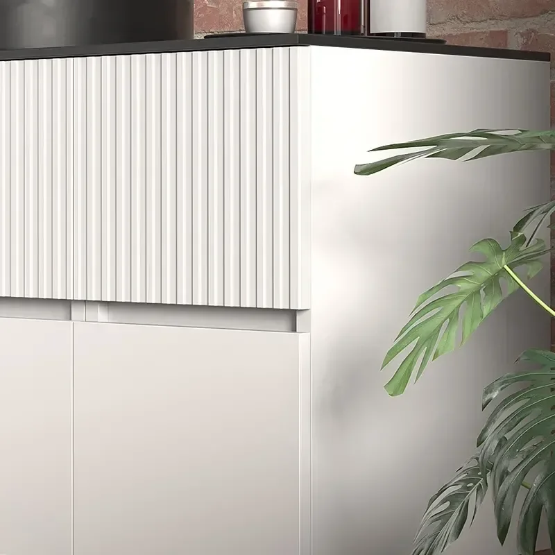 Jasmine 1300 White Fluted Wall Vanity With Black Sink Two Side Units 6 Product Image for 1300mm White Wall Hung Vanity Unit with Black Sink & Double Side Units