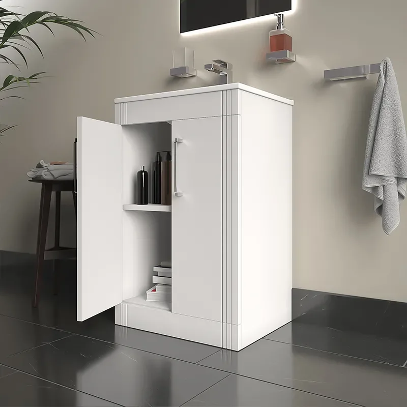 celeste 500 freestanding vanity unit in matte white