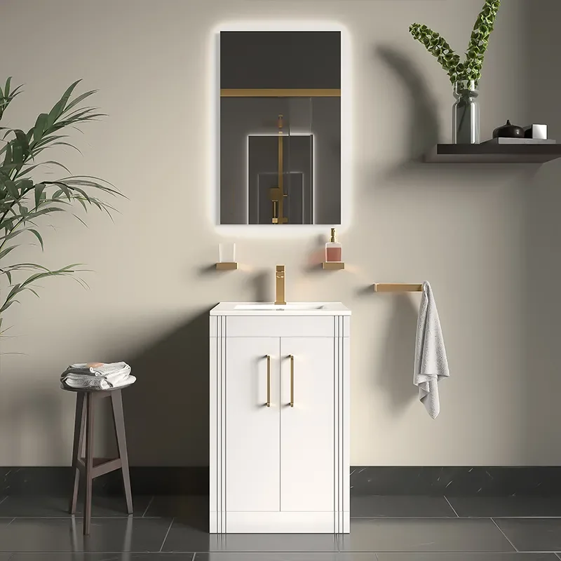 celeste 500 freestanding vanity unit in matte white