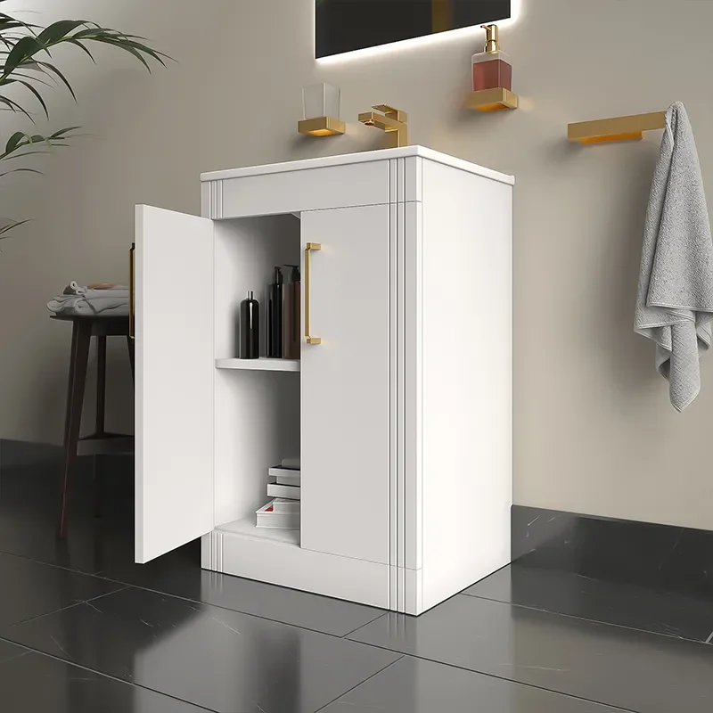 celeste 500 freestanding vanity unit in matte white