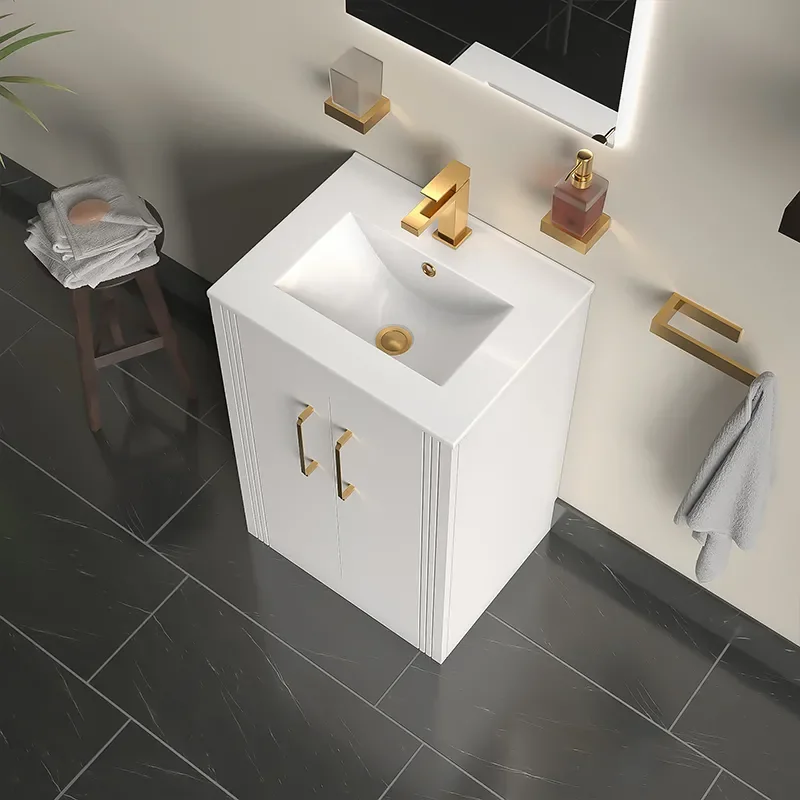 celeste 500 freestanding vanity unit in matte white