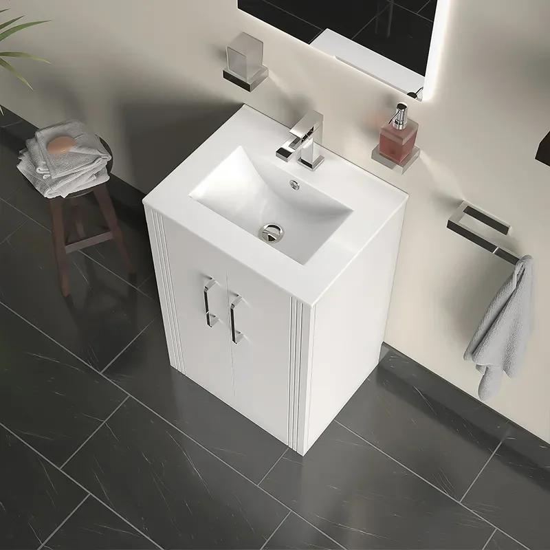 celeste 500 freestanding vanity unit in matte white