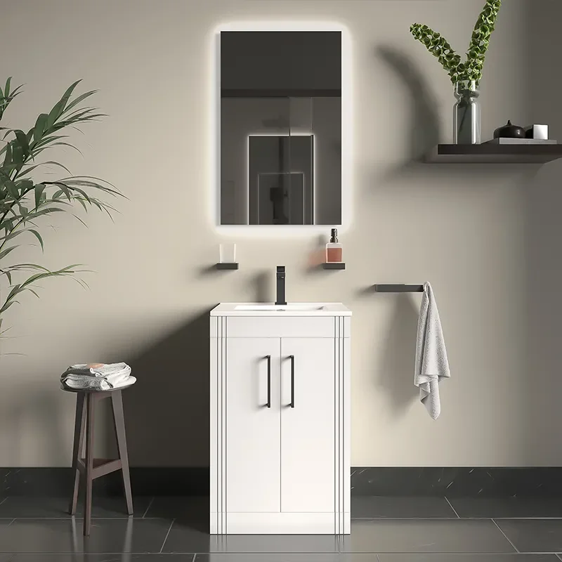 celeste 500 freestanding vanity unit in matte white