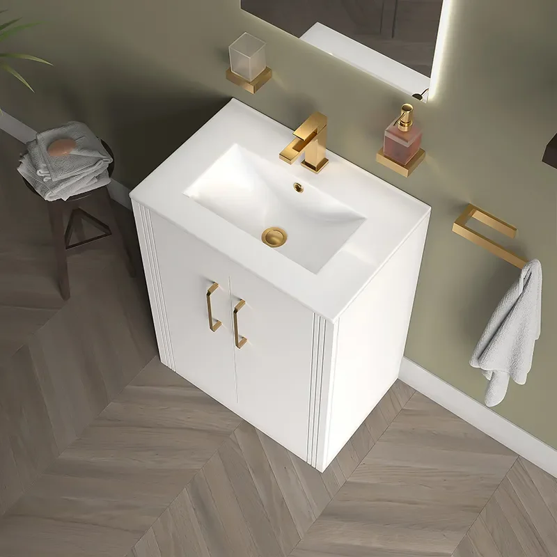celeste matte white 600 floorstanding vanity unit with doors