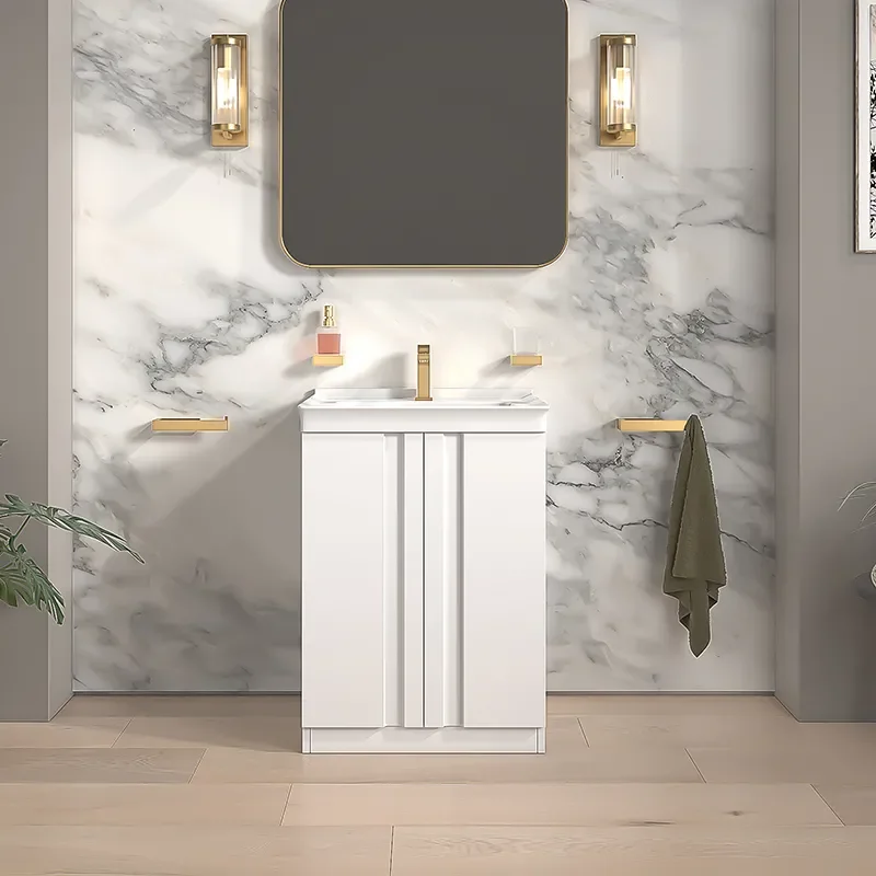 chester 600 white floorstanding vanity unit with sink
