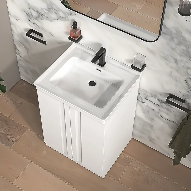 chester 600 white floorstanding vanity unit with sink
