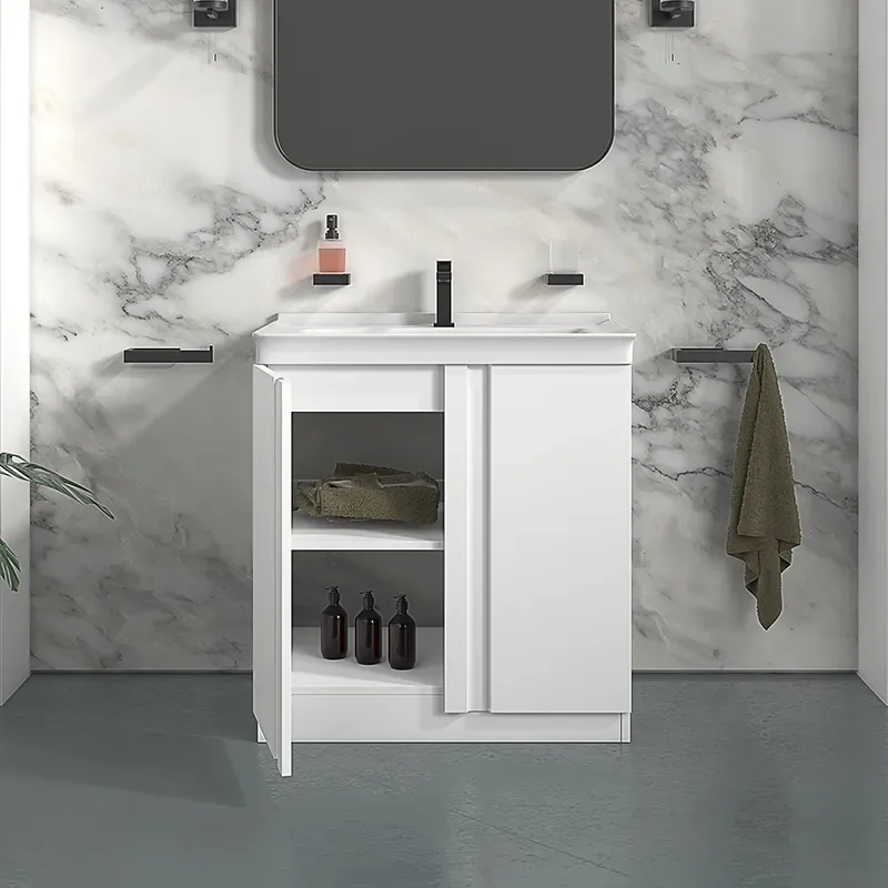 chester 800 white floorstanding vanity basin unit