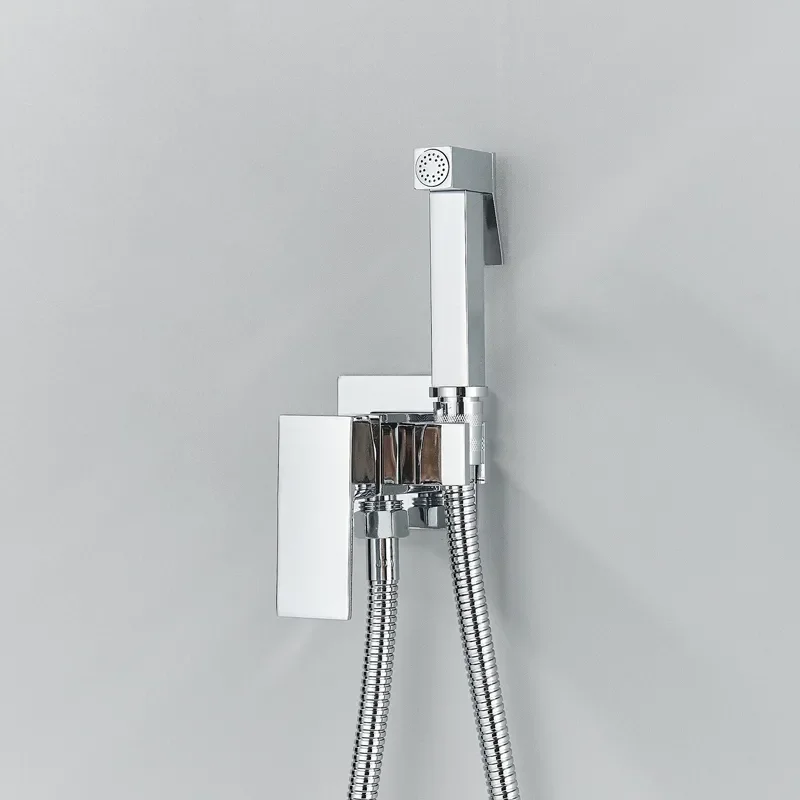 slade square shattaf douche kit chrome