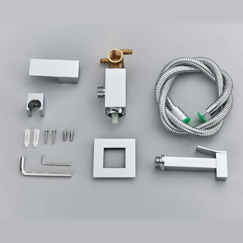 slade square shattaf douche kit chrome