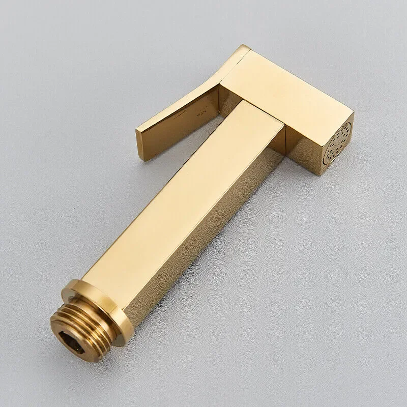 jivana square shattaf douche kit brushed brass