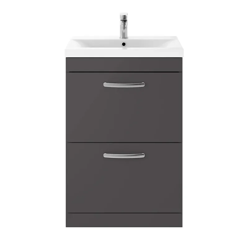 Diagram showing four styles of Nuie Basin for Vanity Units
