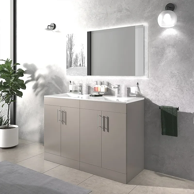 pemberton gold 1200mm floorstanding vanity basin unit doors