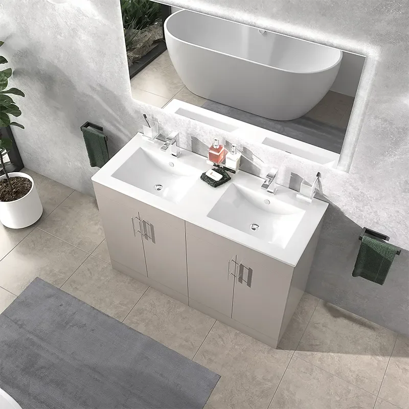 pemberton gold 1200mm floorstanding vanity basin unit doors