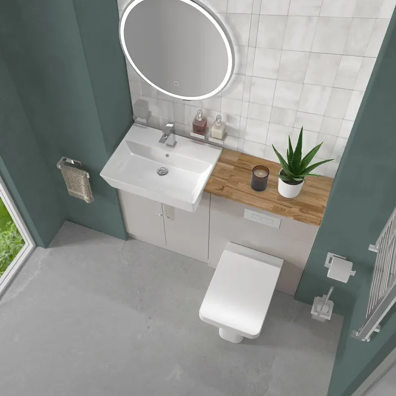 oliver 1200 cashmere vanity and toilet package