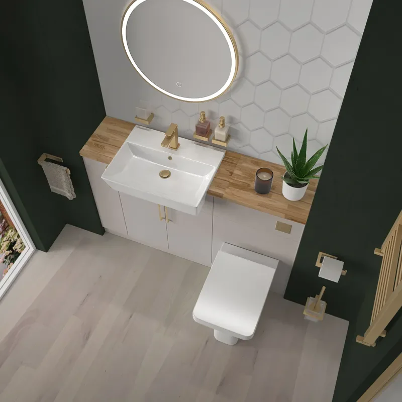 oliver cashmere 1300 basin unit with toilet suite