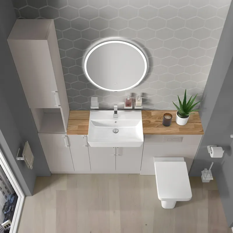 oliver 1700 cashmere vanity toilet tallboy package