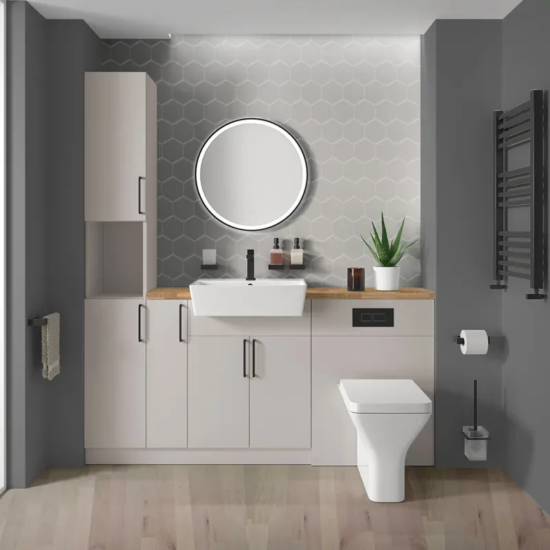 oliver 1700 cashmere vanity toilet tallboy package
