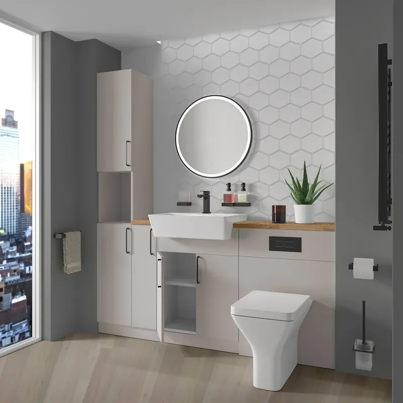 oliver 1700 cashmere vanity toilet tallboy package