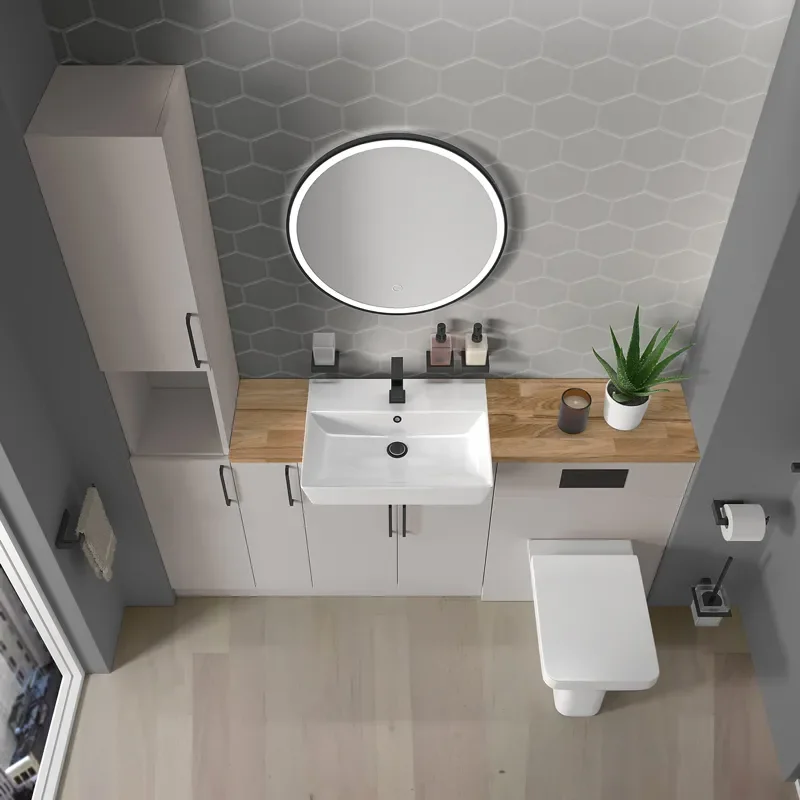 oliver 1700 cashmere vanity toilet tallboy package