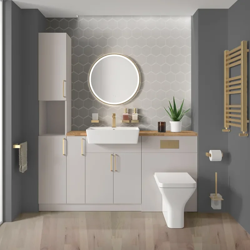 oliver 1700 cashmere vanity toilet tallboy package