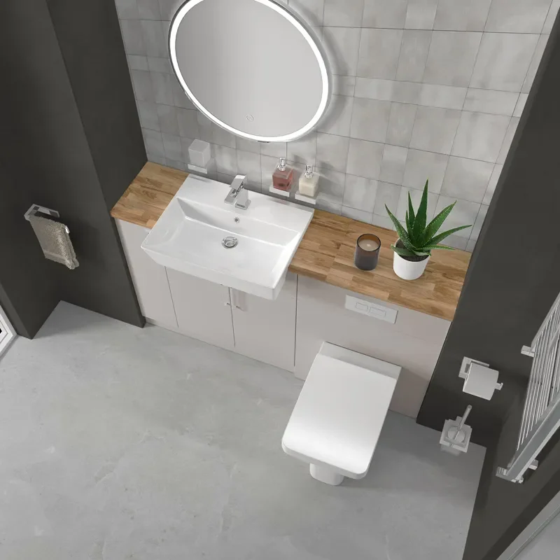 oliver 1400 cashmere vanity and toilet package