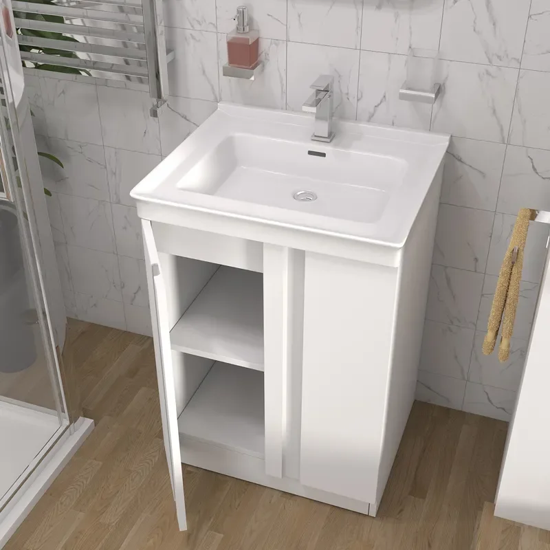 chester shower suite 600 white vanity and toilet