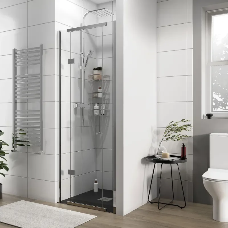 havana chrome 800 inline hinged shower door