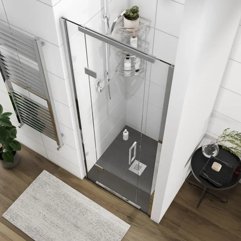 havana chrome 800 inline hinged shower door