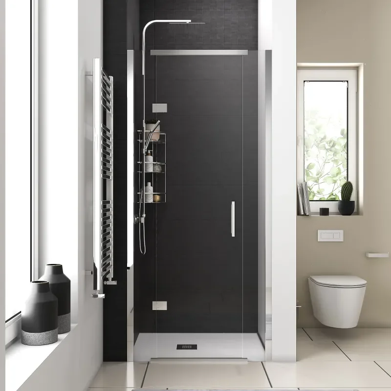 havana chrome 900 inline hinged shower door