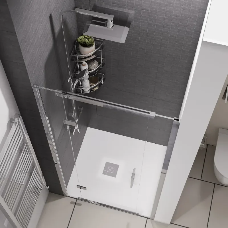 havana chrome 900 inline hinged shower door