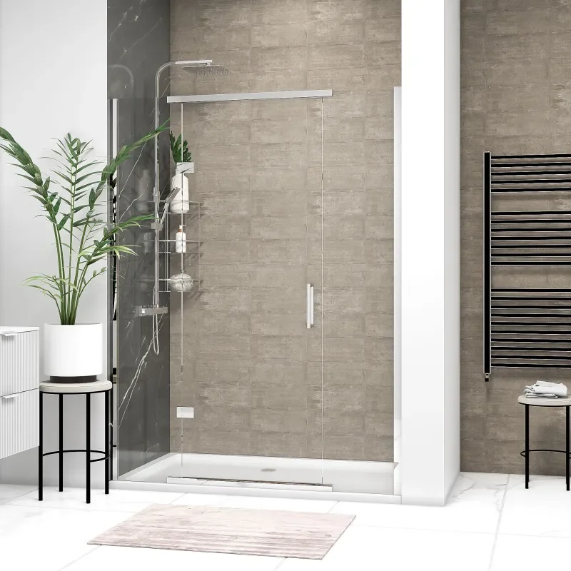 havana chrome 1600 inline hinged shower door