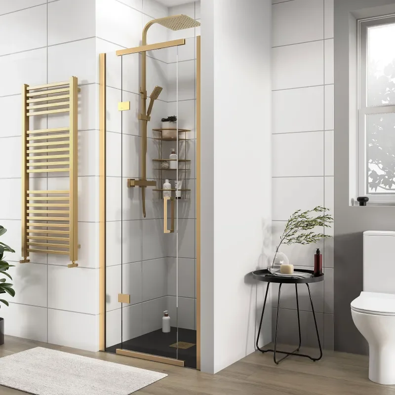 havana gold 800 inline hinged shower door
