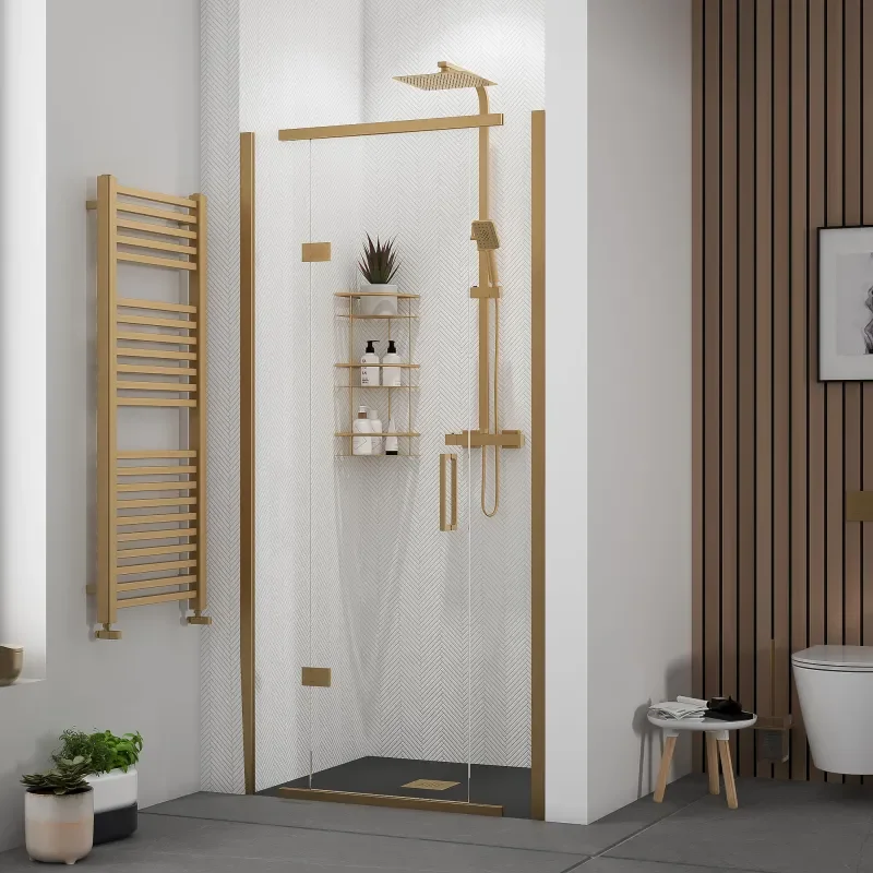 havana gold 1000 inline hinged shower door