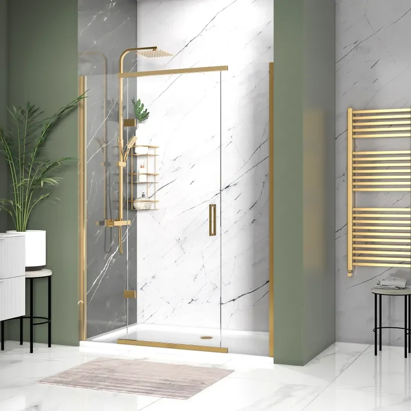 havana gold 1500 inline hinged shower door