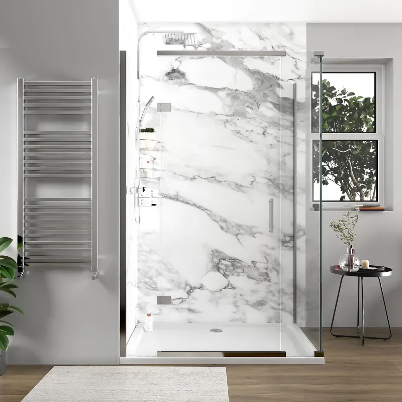havana chrome 1300 inline hinged corner shower enclosure