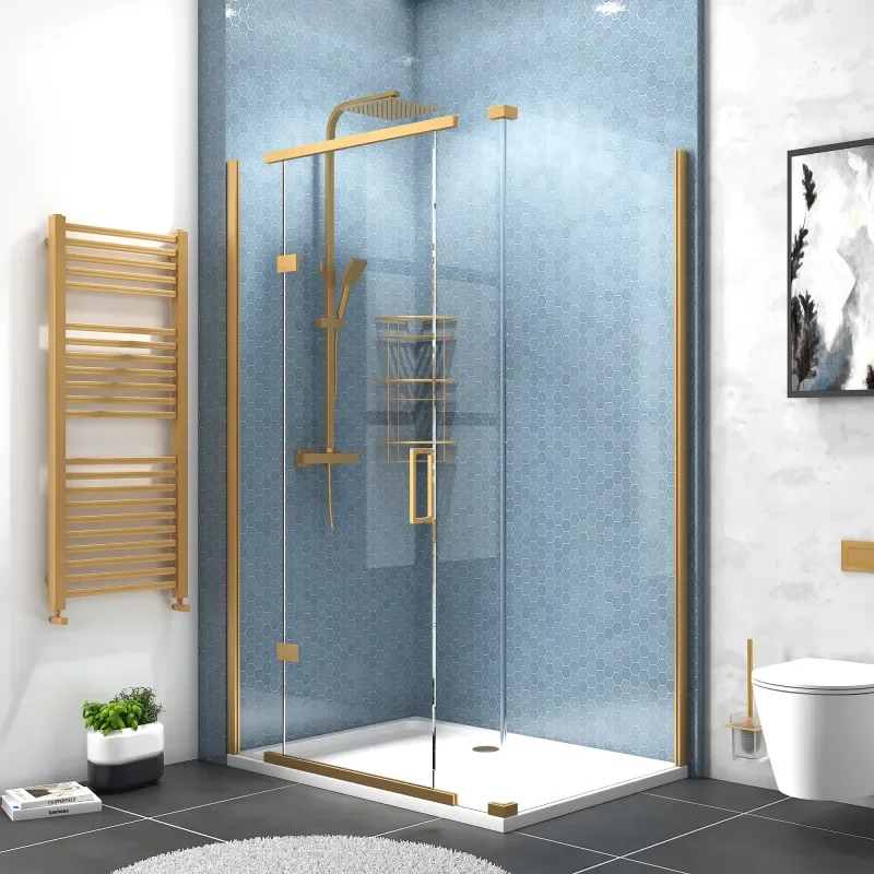 havana gold 1200 inline hinged corner shower enclosure