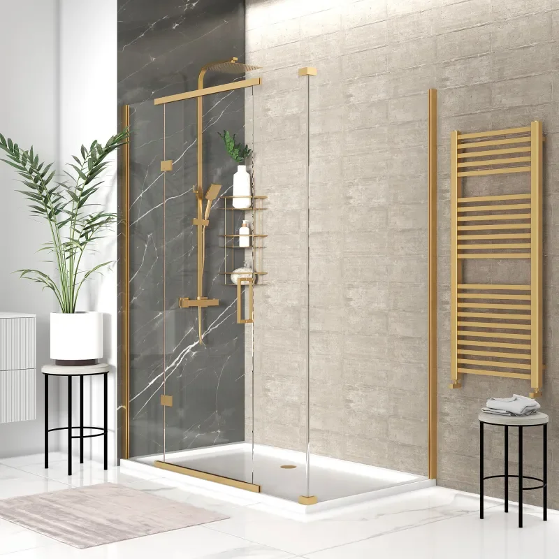 havana gold 1600 inline hinged corner shower enclosure