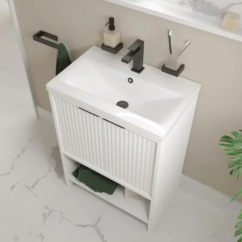 jasmine 600mm white floorstanding vanity unit